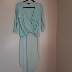 Bebe seafoam green high low top